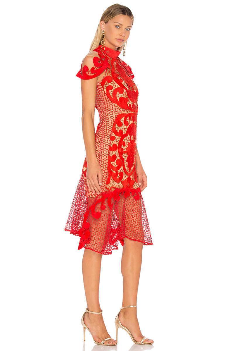 Thurley Rose Ceremony Dress Red Size 12 for rent on The Volte - main image