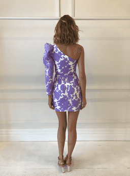 Nicola Finetti Eddy Long Sleeved Dress in Lilac Size 8 for rent on The Volte - image 4