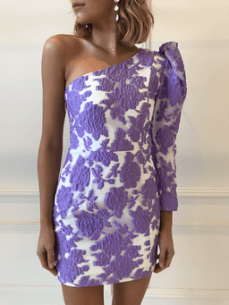 Nicola Finetti Eddy Long Sleeved Dress in Lilac Size 8 for rent on The Volte - image 2