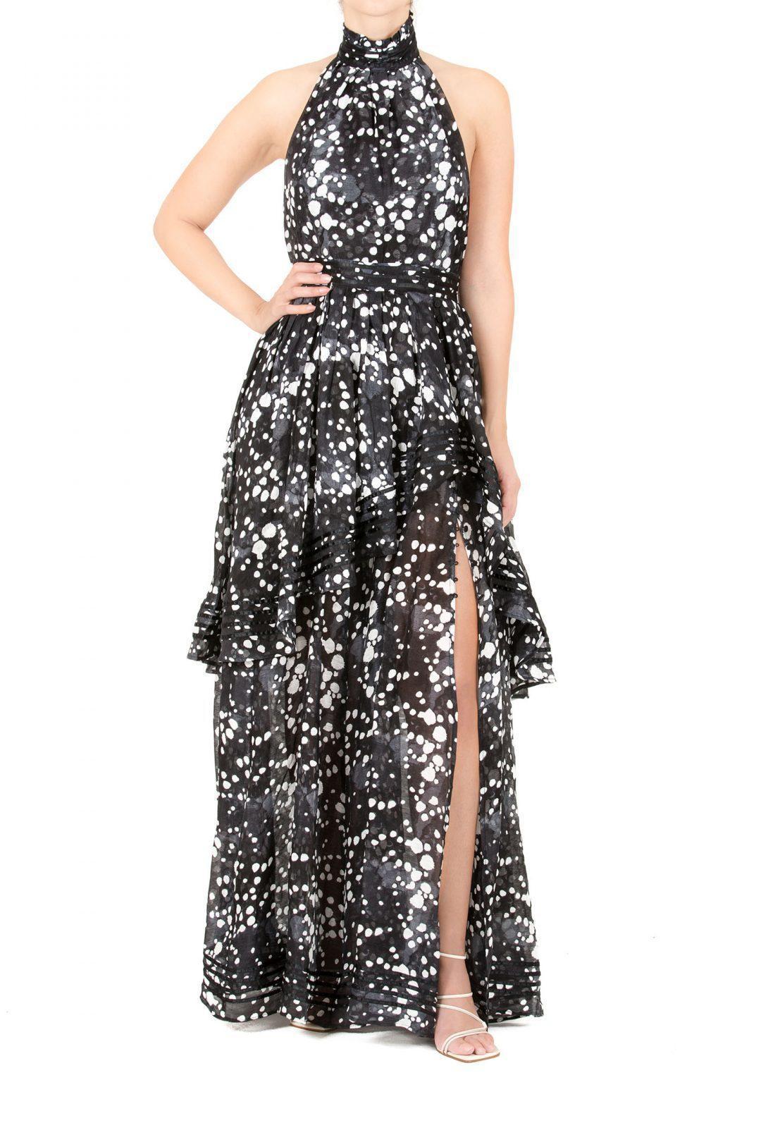 Aje Sienna Gala Dress Print Size 8 for rent on The Volte - main image