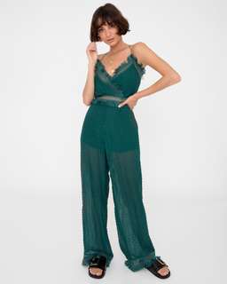 Carver Lina Jumpsuit Green Size 8 for rent on The Volte - image 1