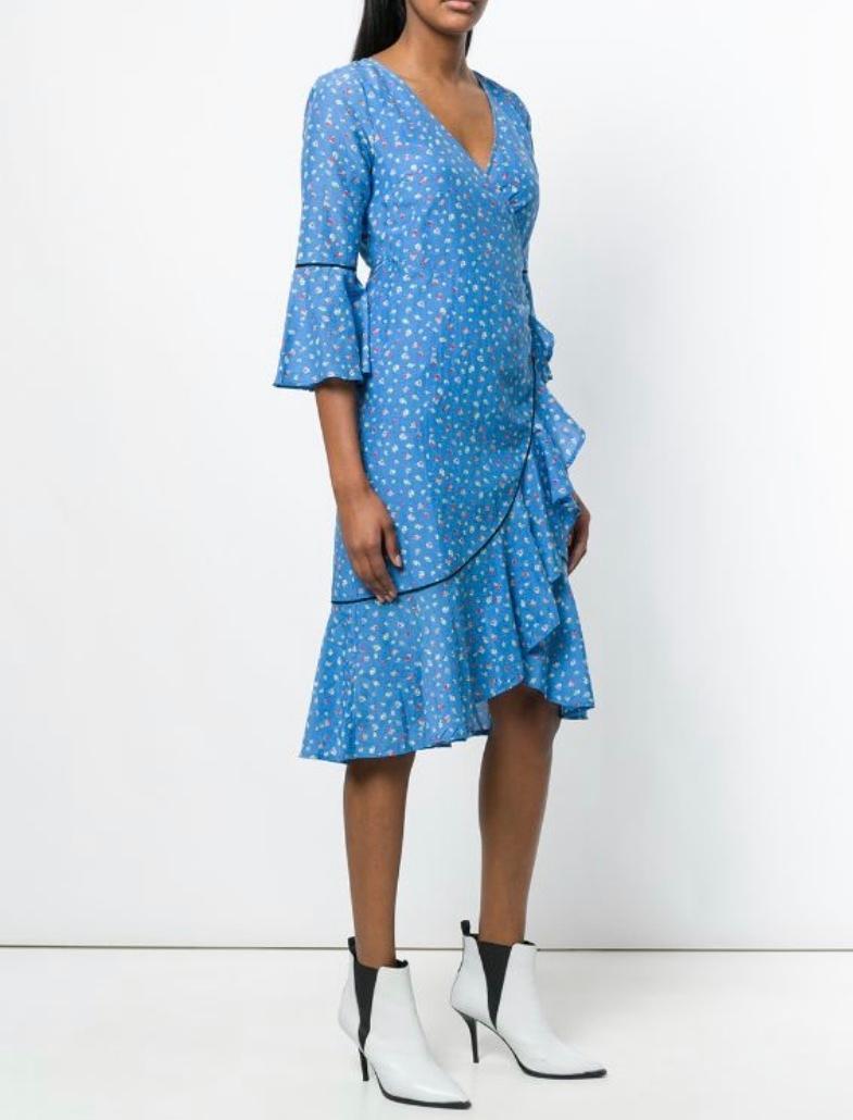Ganni Beacon Wrap Dress for rent on The Volte - main image
