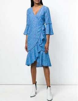 Ganni Beacon Wrap Dress for rent on The Volte - image 1