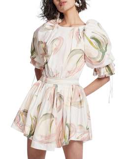 Aje Imprint Mini Dress Print Size 10