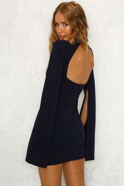 Mossman The Sense Of Mystery Mini Dress Black Size 6 for rent on The Volte - image 2