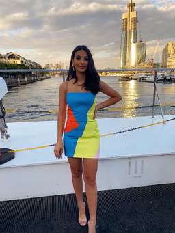 By Johnny dress - MULTI SPLICE STRAPLESS DRESS