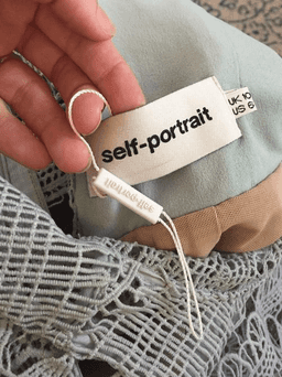 Self Portrait Mint Tiered Guipure Lace Mini Dress Size 10 for rent on The Volte - image 5