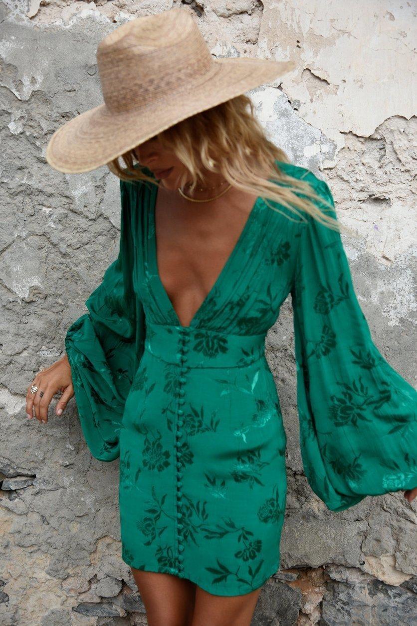 Rat & Boa Isabella Dress Green Size S/Au 8 for rent on The Volte - main image