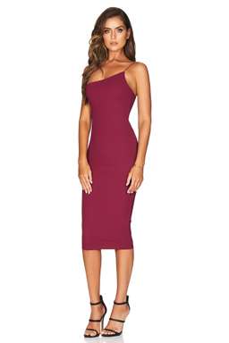 Nookie Penelope Midi Dress Burgundy Size 6 for rent on The Volte - image 2