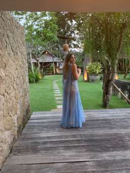 Lee Mathews Petra Tiered Dress - Blue for rent on The Volte - image 5