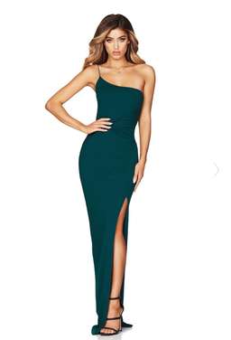 Lust One Shoulder Gown (Teal) for rent on The Volte - image 3