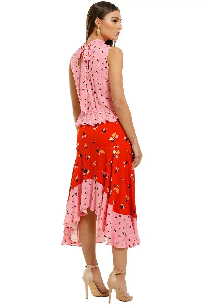 Rebecca Vallance Ruby Ruffle Dress Floral Size 10 for rent on The Volte - main image