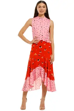 Rebecca Vallance Ruby Ruffle Dress Floral Size 10 for rent on The Volte - image 1