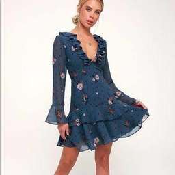Keepsake the Label blue floral mini dress Size 8 for rent on The Volte - image 1
