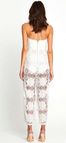 Alice McCall Diamond Veins Jumpsuit in Porcelain in Size 6 for rent on The Volte - image 1