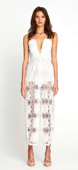 Alice McCall Diamond Veins Jumpsuit in Porcelain in Size 6 for rent on The Volte - image 4