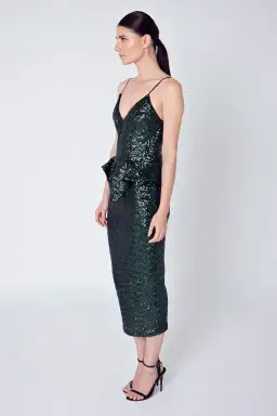 Eileen Kirby Lover Sequin Middy Green Size 12 for rent on The Volte - image 2