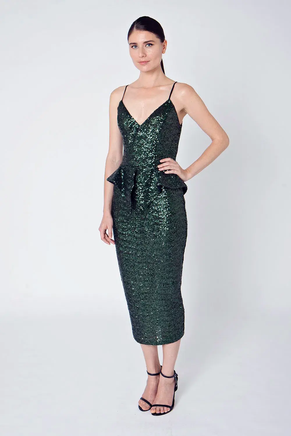 Eileen Kirby Lover Sequin Middy Green Size 12 for rent on The Volte - main image