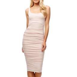 Kookai La Prima Midi Dress Pink Size AU 6 for rent on The Volte - image 1