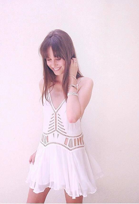 Magali Pascal Ivy Dress White Size XS for rent on The Volte - main image