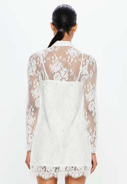 Peace & Love Lace Shirt Dress for rent on The Volte - image 2