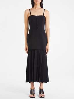 Dion Lee HOOK & EYE PLEAT CREPE DRESS
