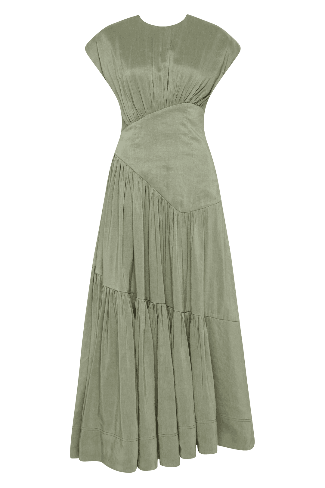 Aje Reflection Dress Oakmoss Size 8 for rent on The Volte - main image