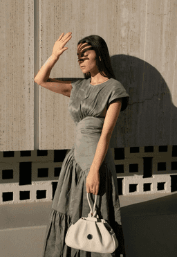 Aje Reflection Dress Oakmoss Size 8 for rent on The Volte - image 2