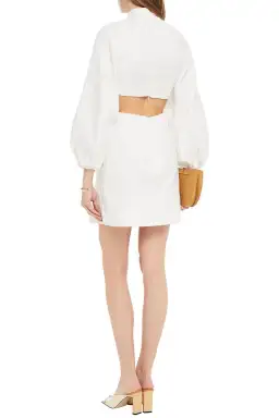 Zimmermann Bonita Corded Short Dress Ivory Size 8 for rent on The Volte - image 2