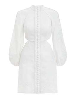 Zimmermann Bonita Corded Short Dress Ivory Size 8 for rent on The Volte - image 3
