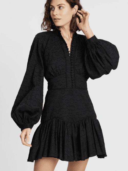 Acler Bastia Mini Dress Black Size 6 - Image 2