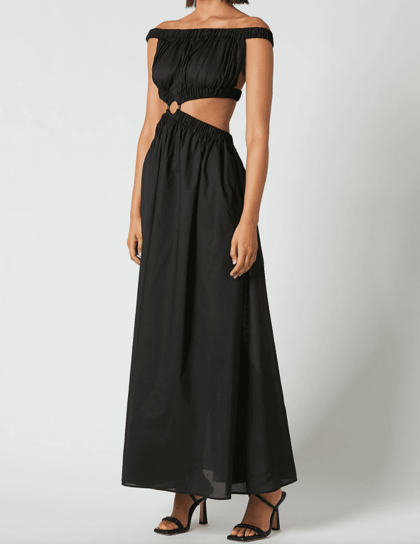 Scanlan Theodore Cotton Voile Ring Dress Black Size S / Au 8 - Image 1