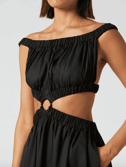 Scanlan Theodore Cotton Voile Ring Dress Black Size S / Au 8 for rent on The Volte - image 4