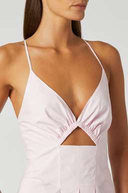 Scanlan Theodore Cotton Strappy Dress Pale Pink Size 8 for rent on The Volte - image 6