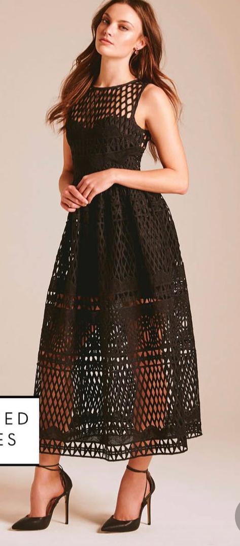 Sheike black Amelia lace dress size 8 for rent on The Volte - main image