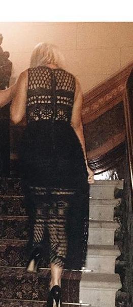 Sheike black Amelia lace dress size 8 for rent on The Volte - main image