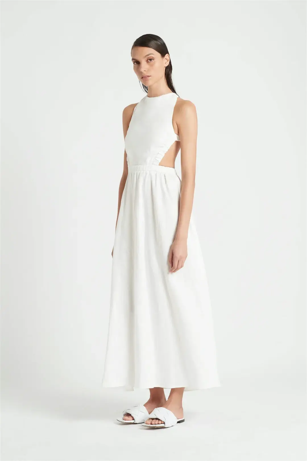 Sir The Label Alena Maxi Dress Ivory Size AU 10 for rent on The Volte - main image