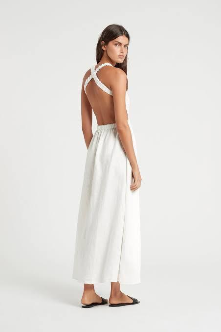 Sir The Label Alena Maxi Dress Ivory Size AU 10 for rent on The Volte - main image
