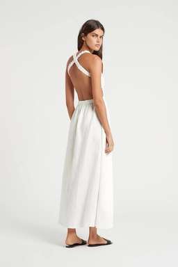 Sir The Label Alena Maxi Dress Ivory Size AU 10 for rent on The Volte - image 2