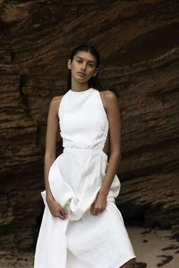 Sir The Label Alena Maxi Dress Ivory Size AU 10 for rent on The Volte - image 3