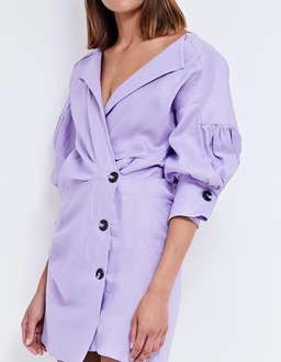 Pfeiffer Seeka Linen Twist Dress Purple Size 10 for rent on The Volte - image 1
