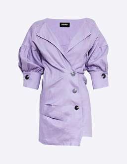 Pfeiffer Seeka Linen Twist Dress Purple Size 10 for rent on The Volte - image 2