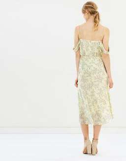 Camilla and Marc Lucia Midi Dress Print White Size 14