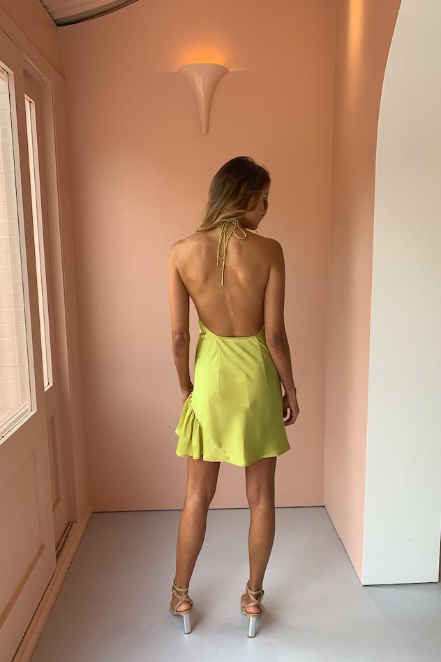 One Fell Swoop La Californie Mini Dress Green Size 8 for rent on The Volte - main image