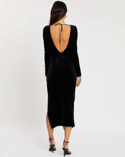 Bec & Bridge Midnight Soirée LS Midi Dress Black Size AU 6 for rent on The Volte - image 3
