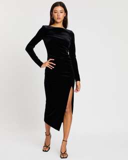 Bec & Bridge Midnight Soirée LS Midi Dress Black Size AU 6 for rent on The Volte - image 1