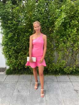 BY JOHNNY Asymmetric tulip mini dress size 8