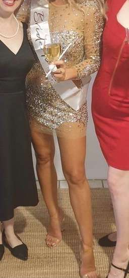 Jovani Long Sleeve Embellished Party Dress 7757