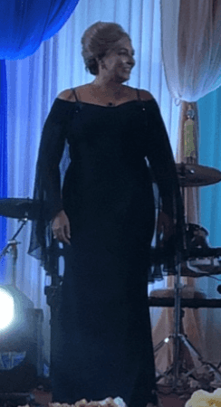 Anthea Crawford Downtown Abbey Navy Shawl Gown size 14