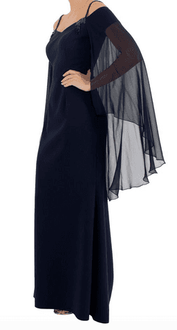 Anthea Crawford Downtown Abbey Navy Shawl Gown size 14